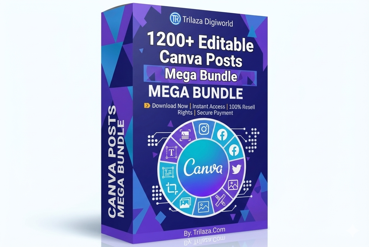 1200+ Editable Canva Posts Bundle